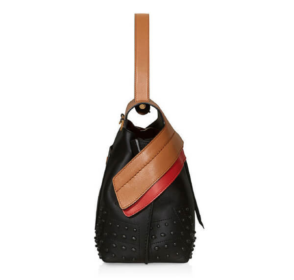 16-17FWトッズ バッグスーパーコピー ★TOD'S Wave Bag Small / BLK/R/BRコンビ XBWAMRHG101SRK R402